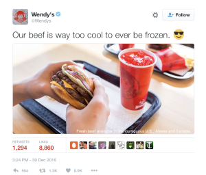 Wendy's Twitter Frozen