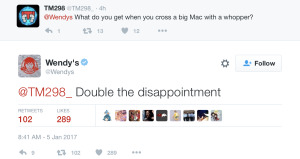 Wendy's Twitter Disappointment