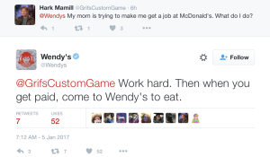Wendy's Twitter Work Hard
