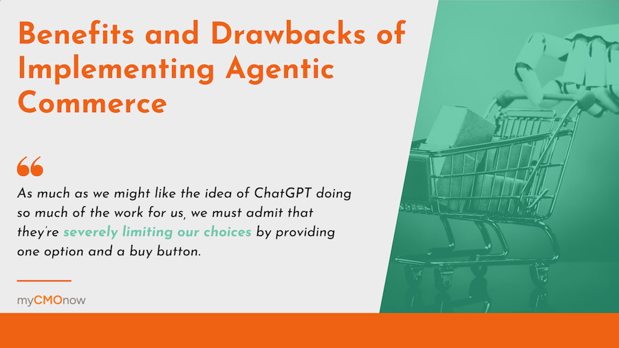 Shopping cart pushed by large robot hand